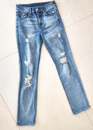 Стрейчевые джинсы, высокая талия8 фото