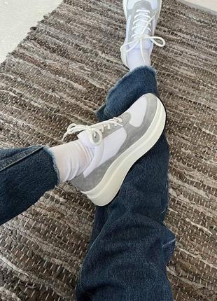 Дуже якісні жіночі кросівки сіро білі від українського виробника 🔥🔥🔥5 фото