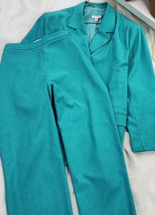 Бірюзовий брючний костюм topshop