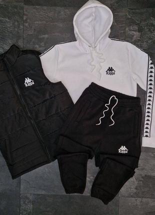 Комплект теплий: худі на флісі+штани на флісі+жилетка