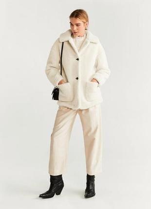 Эко шуба шерпа куртка mango размер m