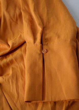 Оранжевое платье с драпировкой h&amp;m4 фото