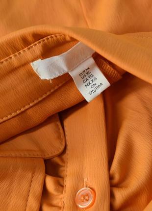 Оранжевое платье с драпировкой h&amp;m5 фото