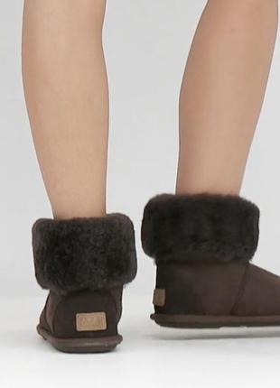 Теплющие угги сапожки из замши и овчины just sheepskin
