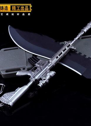 Брелок из игры pubg m416 assault rifle weapon keychain