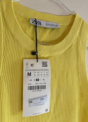 Желтый топ майка zara3 фото