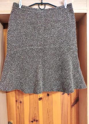 Бренд zara женская теплая юбка формы рыбка на подкладке1 фото