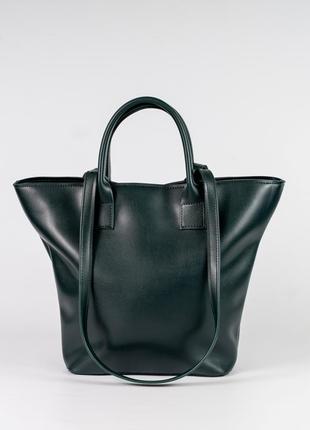 Женская сумка зеленая сумка зеленый шопер зеленый шоппер классическая сумка1 фото