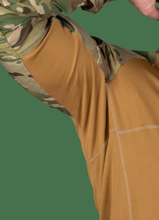 Сорочка армійська бойова тактична дихаюча сорочка для військових підрозділів ubacs xl multicam/койот tr-447 фото