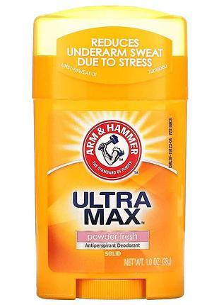 Arm & hammer ultramax твердий дезодорант антиперспірант для чоловіків та жінок свіжий 28 г arh-19123