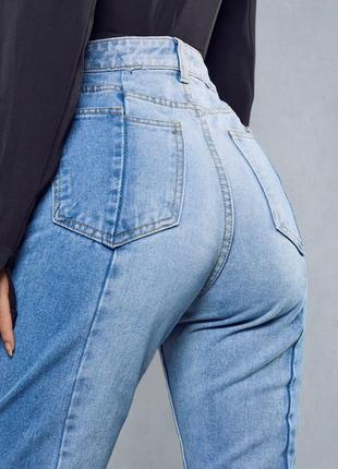 Трендовые джинсы misspap с асимметричным низом3 фото