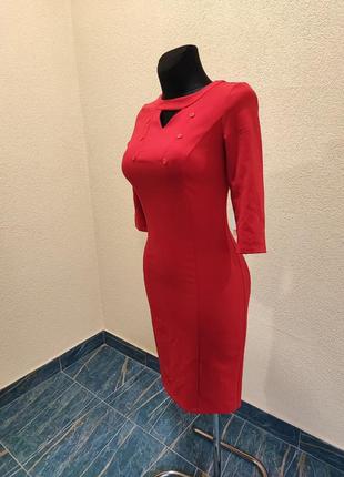 Платье красное pink в прекрасном состоянии1 фото