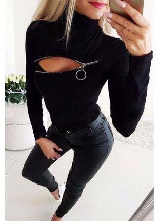 Стильний лонгслів .зі змійкою 💣