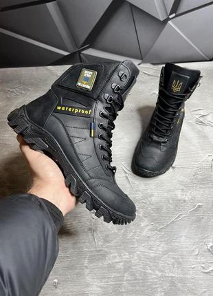 Берці тактичні зимові польові військові армійські черевики для військових зсу зсу black мех 40 (26см) gl-554 фото