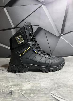 Берці тактичні зимові польові військові армійські черевики для військових зсу зсу black мех 40 (26см) gl-552 фото