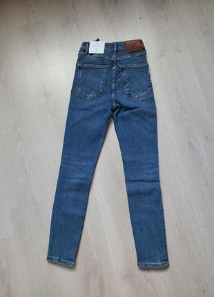 Джинси сині базові скіні zara 34 skinny 6840/0436 фото