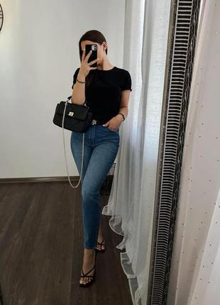 Джинси сині базові скіні zara 34 skinny 6840/043