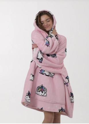 Флісова кофта-ковдра hoodie-blanket kudd.ly