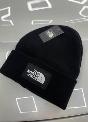 Шапка в стиле the north face чорна