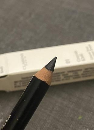 Карандаш для глаз clarins crayon khωl, mini, черный, 0.39g2 фото
