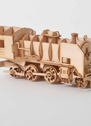 3d дерев'яний конструктор wooden art модель паровоз