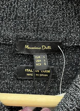 Кофта женская massimo dutti черная, серебристая, размер l3 фото