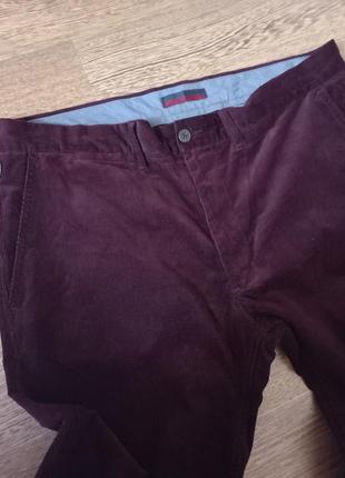 Вельветовые брюки джинсы мужские штаны баклажан бургундия фиолетовые 2xl5 фото