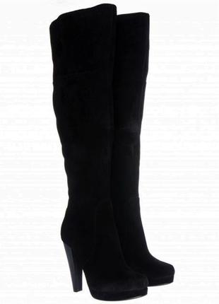Жіночі ботфорди чоботи braska натуральна замша взуття демі 917-517071 фото