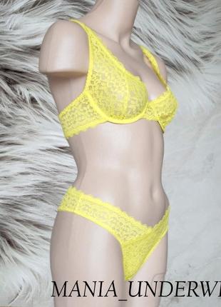 1-204 жовтий мереживний комплект від mania_underwear
