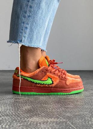 Кроссовки nike sb dunk x grateful bears orange2 фото