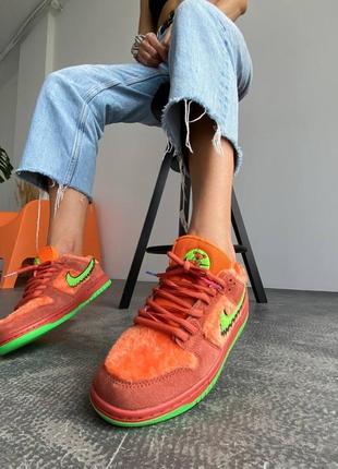 Кроссовки nike sb dunk x grateful bears orange1 фото