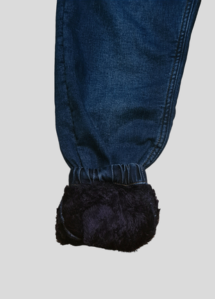 Теплі джинси-джоггери на флісі.4 фото