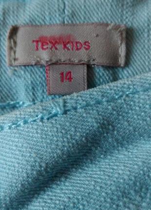 Джинсы скинни tex kids небесно-голубого цвета, р.143 фото