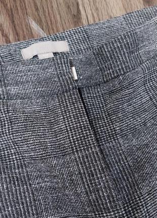 Фірмові віскозні брюки штани в клітинку бренд h&m в трендовому графітовому кольорі розмір хс /с мом7 фото