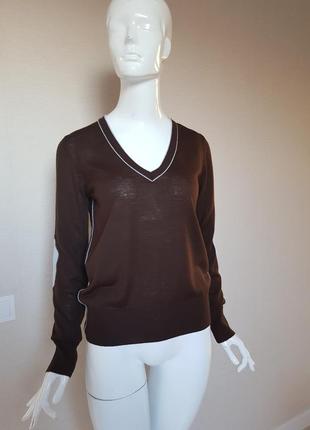 Теплая качественная кофта с шерстью мериноса refined