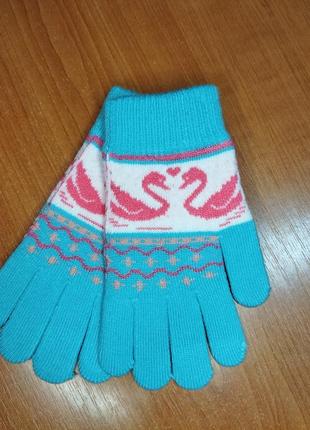 Одинарні рукавички 5-7 років3 фото