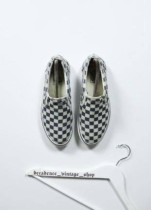 Винтажные vans slip on checkerboard. кеди венс шашка sk8 pro old school vintage sb converse era cons skate4 фото