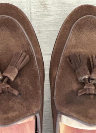 Мужские замшевые коричневые туфли лоферы loafers berwick 1707 uk9 eu435 фото