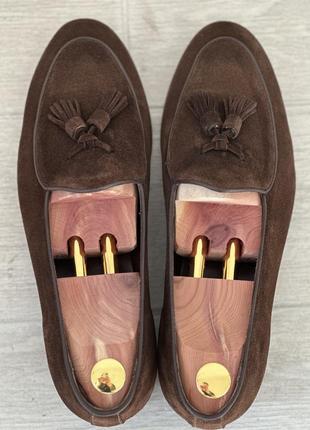 Мужские замшевые коричневые туфли лоферы loafers berwick 1707 uk9 eu434 фото