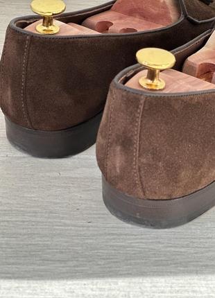 Мужские замшевые коричневые туфли лоферы loafers berwick 1707 uk9 eu437 фото