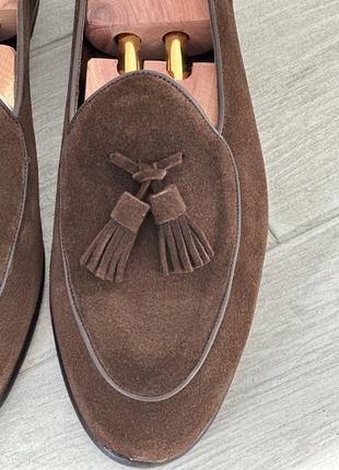 Мужские замшевые коричневые туфли лоферы loafers berwick 1707 uk9 eu433 фото