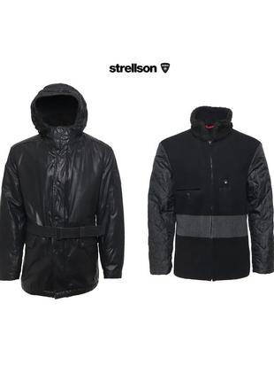 Чоловіча  чорна преміум куртка strellson swiss cross 3 в 1 оригінал [  xxl ]