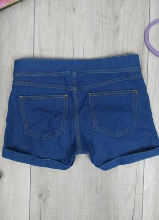 Джинсовые шорты для девочки h&m голубые размер 146 (10-11 лет)5 фото