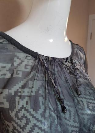 Эксклюзивная комбинированная блуза от премиум бренда marc cain4 фото