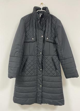 Стьобане утеплене пальто, довга куртка1 фото