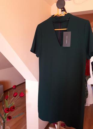 Платье zara, сукня з чокером.3 фото