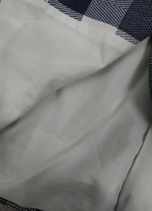 Женский удлиненный пиджак серый в синюю клетку makyta размер l8 фото