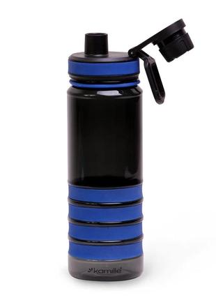 Пляшка спортивна для води пластикова kamille 750 мл (km 2302)5 фото
