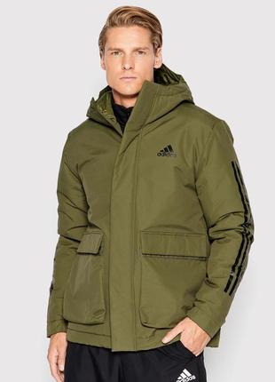 Оригінальна зимня щільна куртка adidas utilitas 3-stripes hooded jacket / gt1691