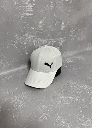 Біла кепка puma (маленька вишивка) пума